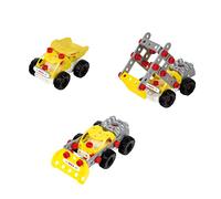Theo Klein 8792 Bosch 3 en 1 Set de Construction "Constructor Team "I Pour Construire Divers Engins de Chantier I Jouet pour Enfants à partir de Trois ans