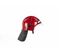 Casque de pompier F1 rouge - KLEIN - Licence MSA GALLET - Visière escamotable et protège-nuque