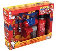 Theo Klein 8950 Set de Pompier, 7 pièces - Masque à gaz, Lampe Torche avec Fonction Lumineuse, extincteur avec Fonction vaporisation, téléphone, sifflet, mégaphone et Badge - pour Enfants dès 3 Ans