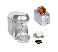 Theo Klein 9233 Bosch Set Petit déjeuner I Set d'accessoires de Cuisine composé d'un Grille-Pain et d'une cafetière Automatique I Jouet pour Enfants à partir de 3 Ans