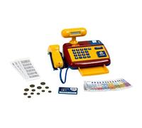 Theo Klein 9330 Caisse enregistreuse électronique I Caisse enregistreuse jouet avec lecteur de codes-barres, calculatrice, bruitage I Avec de l'argent factice I Dimensions : 26,5 cm x 17 cm x 14 cm I Jouet pour enfants à partir de trois ans