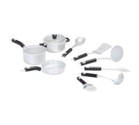 Theo Klein 9428 WMF Batterie de cuisine, 9 pièces I Batterie de cuisine de haute qualité, accessoires pour cuisines pour enfants, comprenant marmite, poêle, roulette à pizza, cuillère à mélanger et beaucoup plus encore ... | Jouet pour enfants à partir de 3 ans