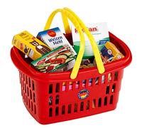 Theo Klein 9693 Panier à provisions garni avec double anse - Livré avec 21 petites boîtes en carton - Dimensions : 26,5 x 17,5 x 13,5 cm - Pour les enfants à partir de 2 ans