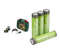Theo Klein Bosch Grand Prix Set, Ixolino/Voiture, 3+ Ans, & Piles AAA Rechargeables Amazon Basics 4 pcs, 850mAh