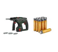 Theo Klein Bosch Perceuse Percussion, Rotation Double, 3+ Ans, & Piles AAA Alcalines Amazon Basics 12 pcs, 10 Ans