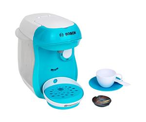Theo Klein Bosch Tassimo Happy Machine à café avec Son, possibilité de Remplissage d'eau et Fonction Passage d'eau I Dimensions : 20 cm x 16 cm x 20 cm I Jouet pour Enfants à partir de 3 Ans