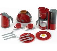 Theo Klein Bosch Toy Kitchen Large Breakfast Set With Toaster And Kettle And More Rouge