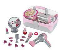 Theo Klein Mallette de coiffure Braun avec sèche-cheveux 15 pièces Rose/Gris