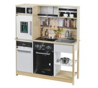 Klein Cuisine en bois Miele 7188 – Plaque lumineuse et sonore, réfrigérateur distributeur glaçons
