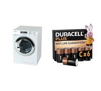 Theo Klein Miele Machine à Laver, 4 programmes/Son, 3+ Ans, & Duracell Plus C 6 pcs