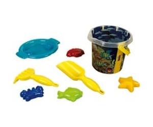 Theo Klein Seau à sable AquaAction Coral Reef (1 litre) avec accessoires, Jeux de jardin