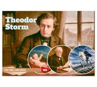 Theodor Storm. Sein Leben, seine Werke (Wandkalender 2026 DIN A2 quer), CALVENDO Monatskalender: Ein literarischer Kalender nicht nur für Nordlichter