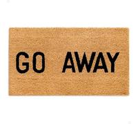 THEODORE MAGNUS Paillasson en Fibre de Coco Naturelle avec Dos antidérapant - 43,2 x 76,2 cm - pour extérieur/intérieur - Paillasson Amusant - Naturel - Go Away - COIR-1730-15-203