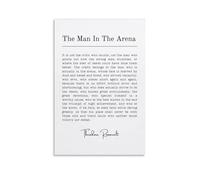 Theodore Roosevelt Leadership Quote: The Man in the Arena - Motivational Wall Art for Executive Office & Boss Gift(Unframed,08x12inch(20x30cm))