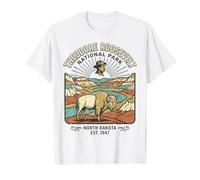 Theodore Roosevelt National Park Vintage Bison Dakota du Nord T-Shirt