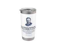 Theodore Roosevelt Patriotism Citation Bleu marine Gobelet isotherme en acier inoxydable double paroi