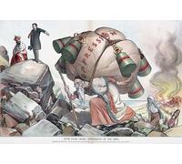 Theodore Roosevelt Président des États-Unis exhorte Nicolas II Empereur de Russie à arrêter l'oppression de son pays de la population juive de Russie. Après une œuvre de l'illustrateur américain Emil