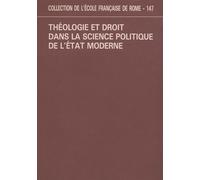 Théologie et droit dans la science politique de l'Etat moderne