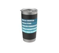 Théologie réformée Cinq Solas Design | Art de foi protestante Gobelet isotherme en acier inoxydable double paroi