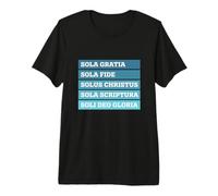 Théologie réformée Cinq Solas Design | Art de Foi protestante T-Shirt Haut de Gamme
