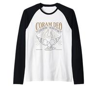 Théologie réformée Coram Deo Christian Fire Dove Faith Design Manche Raglan