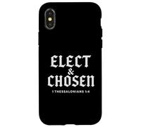 Théologie réformée élue et élue chrétienne Verset biblique Coque pour iPhone X/XS
