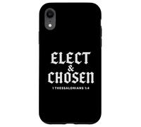 Théologie réformée élue et élue chrétienne Verset biblique Coque pour iPhone XR