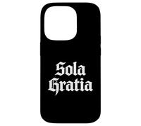Théologie réformée Sola Gratia Calviniste Chrétien Design Coque pour iPhone 14 Pro