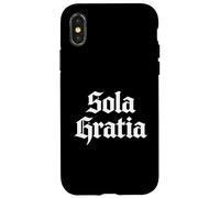 Théologie réformée Sola Gratia Calviniste Chrétien Design Coque pour iPhone X/XS