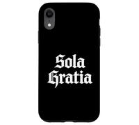 Théologie réformée Sola Gratia Calviniste Chrétien Design Coque pour iPhone XR