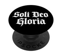 Théologie réformée Soli Deo Gloria Art chrétien PopSockets PopGrip Adhésif