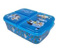 Theonoi Bluey - Boîte à déjeuner pour enfant avec 3 compartiments et compartiments - Boîte à sandwich sans BPA pour l'école, la maternelle - Motif Bluey et Bingo