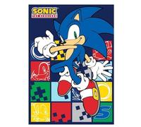 Theonoi Couverture douillette en microfibre pour enfant - Couverture polaire douce - Cadeau (Sonic)