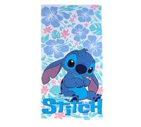 Theonoi Disney Lilo & Stitch Serviette de plage pour enfant 70 x 140 cm - Serviette de bain en microfibre absorbante et à séchage rapide - Serviette de voyage et serviette de douche anti-sable pour