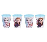 Theonoi Lot de 4 gobelets pour enfant - 260 ml - Au choix : Minnie Pony Princess Frozen PawPatrol - Verre plastique sans BPA - Cadeau fille (4 x La Reine des Neiges)