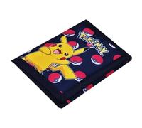 Theonoi Pokémon Portefeuille pour enfant avec motif Pikachu & Pokéball - Article officiel pour les fans - Portefeuille avec compartiment à monnaie et fermeture pour garçons et filles