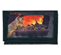 Theonoi Porte-monnaie pour enfants dinosaures, 9 x 13 cm, Bandes dessinées, Fermeture Velcro, Compartiments pour garçons, Multicolore, Dinosaures, Portefeuille intelligent