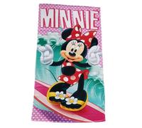 Theonoi Serviette de bain pour enfant - Serviette de plage - Serviette de douche - 100 % coton - 70 x 140 cm - Minnie Surf