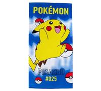 Theonoi - Serviette pour enfants - Serviette de bain/douche/plage pour filles et garçons 100% coton - 70 x 140 cm (Pokémon)