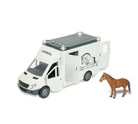 Teorema Giocattoli Théorème - Camion de Transport d'animaux Play City, remorque Chevaux avec lumières et Sons, Mouvement d'embrayage, Portes Ouvertes et Cheval Inclus