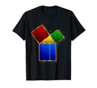 Théorème de Pythagore - Mathématiques pythagoriciennes A2 + B2 = C2 T-Shirt Graphique avec Valeur