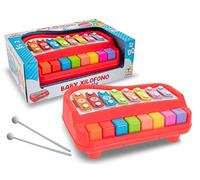 Théorème - Xylophone jouet pour enfants, 8 touches musicales, jouable avec baguettes ou clavier