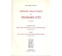 Theorie Analytique Des Probabilites - Edition 1995