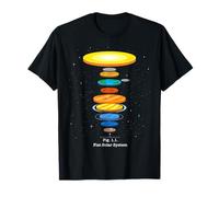 Théorie de la Terre Plate Astronomie Spatiale Science Système Solaire Plat T-Shirt
