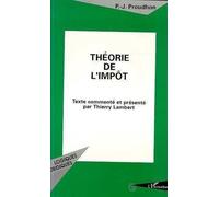 Théorie de l'impôt - Pierre-Joseph Proudhon - L'harmattan - broché - Livre
