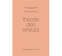Théorie des erreurs 2019 - Nicolas Bouleau - Cassini Ed - relié - Essai