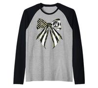 Théorie du complot de la Terre plate, camouflage du drapeau américain du 4 juillet Manche Raglan