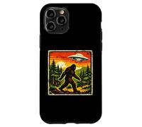 Théorie du Complot sur l'enlèvement d'un ovni Extraterrestre Vintage Sunset Bigfoot Coque pour iPhone 11 Pro