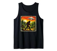 Théorie du Complot sur l'enlèvement d'un ovni Extraterrestre Vintage Sunset Bigfoot Débardeur