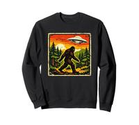 Théorie du Complot sur l'enlèvement d'un ovni Extraterrestre Vintage Sunset Bigfoot Sweatshirt